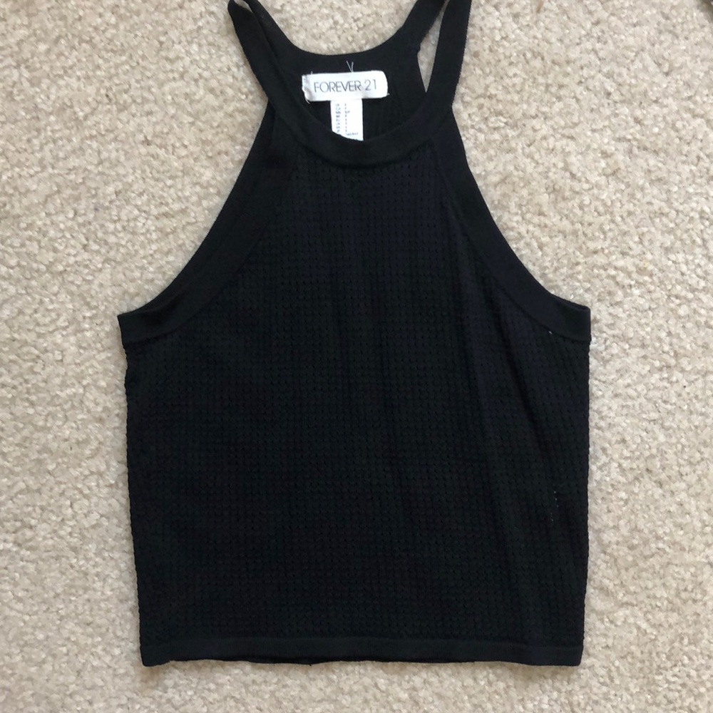 Forever 21 black high neck tank
